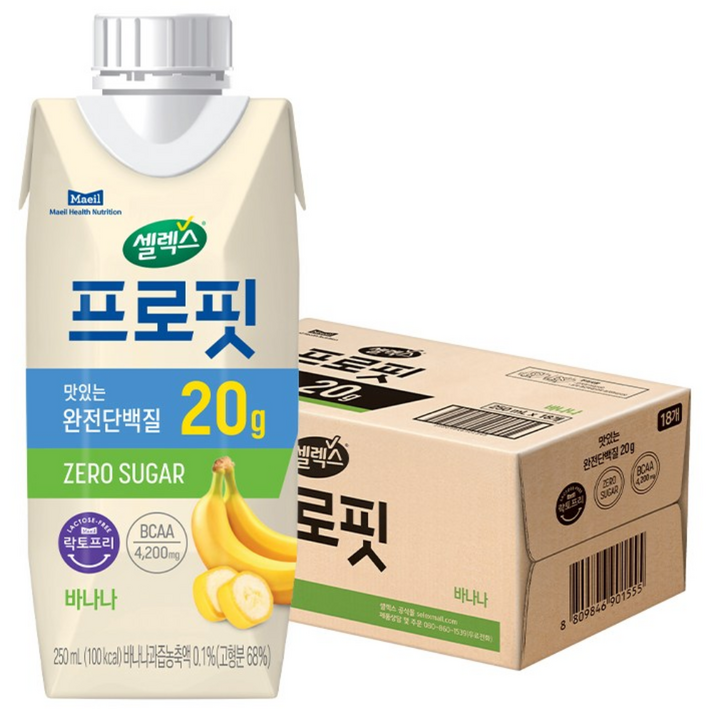 셀렉스 프로핏 바나나 250ml, 18개