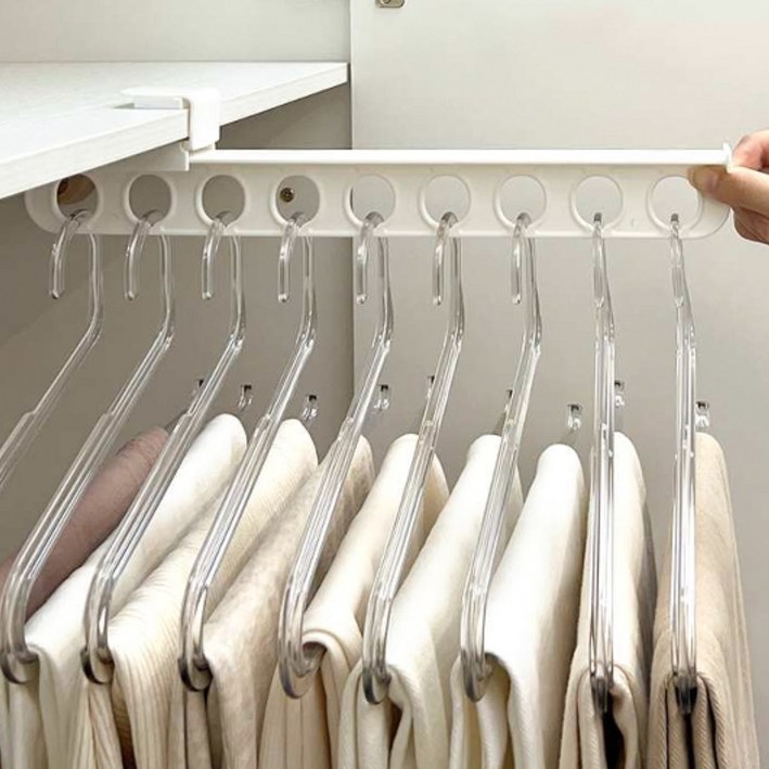 라슈에뜨 무타공 인출식 옷장 빌트인 슬라이딩 레일 행거 옷걸이 옷장정리 드레스룸 바지걸이