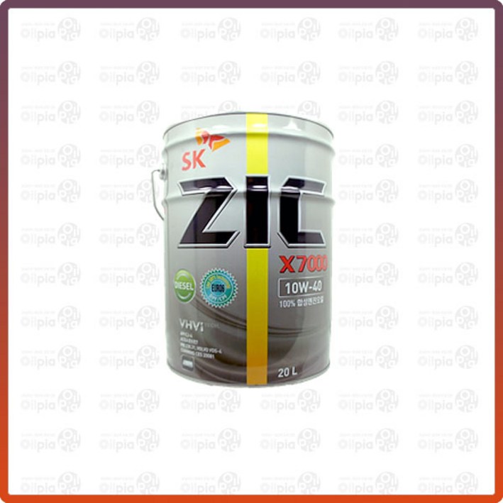 ZIC 7000 CJ-4 10w40 20L 대형트럭 트레일러 엔진오일, 1개, ZIC X7000 10W-40 CJ-4 20L
