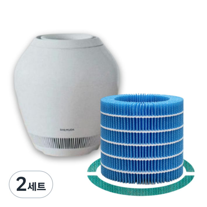 발뮤다 레인 가습가필터+효소프리필터 세트 호환 ERN-S100 ERN-1100SD, 2세트, 레인 가습+효소 필터