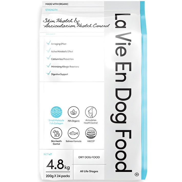라비앙독 저분자피쉬콜라겐 가수분해 사료, 피부털개선, 4.8kg, 1개