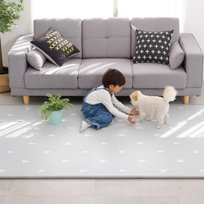 삼바텍 PVC 퓨어 놀이방매트, 파인트리 그레이