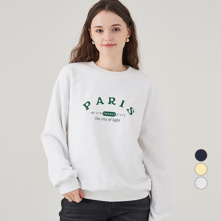 ELLE PARIS 그래픽 스웻셔츠 City of Light