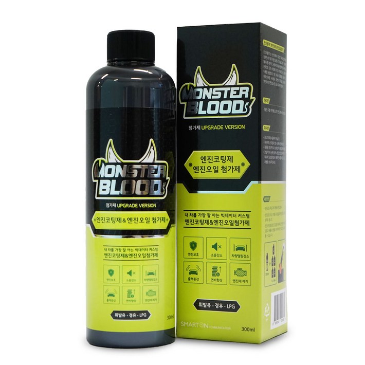 몬스터블러드 엔진코팅제 앤 엔진오일첨가제 휘발유 경유 LPG 300ml, 1개, 가솔린디젤LPG 공용