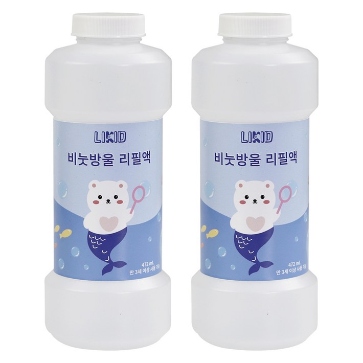 라이키드 비눗방울 리필액 LIK-BS03 472ml, 2개