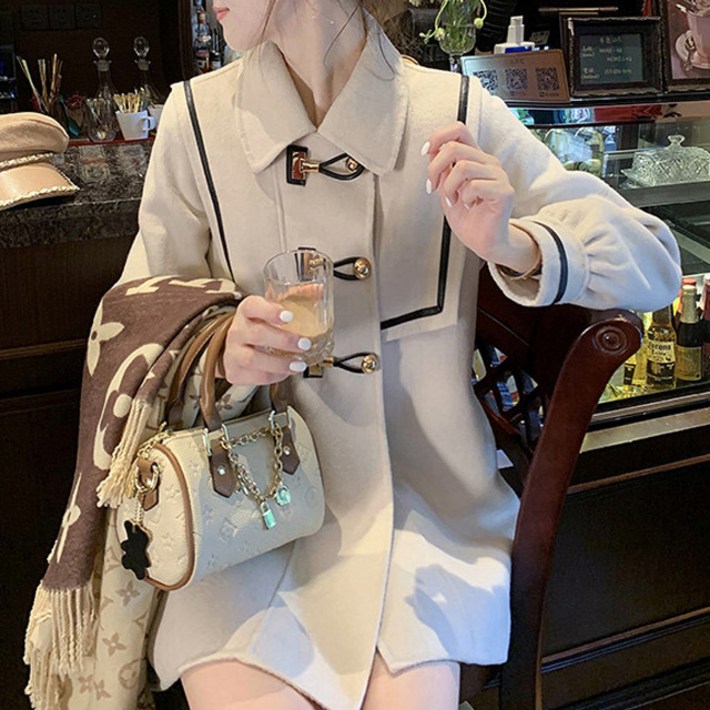 메이첼 여성용 큐트핏 빈티지 하프 코트 00388