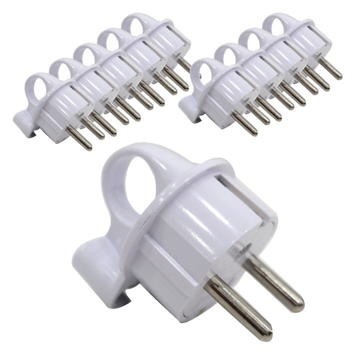 원스탑 이물질차단 접지 기역자 돼지코 AC 플러그