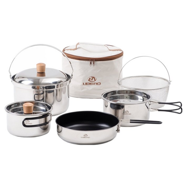 Libero 웜벳 스텐 코펠 78인용 세트