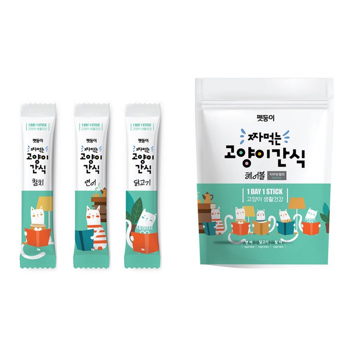 펫둥이 짜먹는 고양이 간식 3가지맛 30P