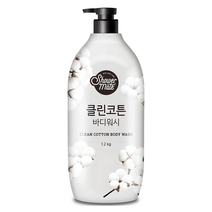 샤워메이트 클린코튼 바디워시, 1.2kg, 1개