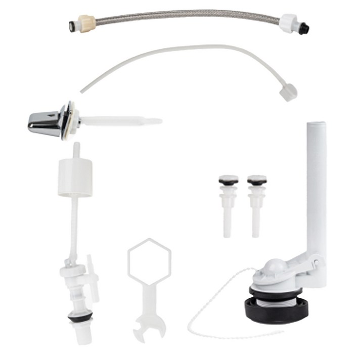 두진 무소음 양변기 부속품 측면 내림형  조립 공구 세트, 은색