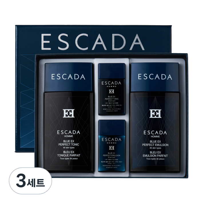 에스까다 남성기초 블루EX 이중 기능성케어 2종 세트, 3세트 에스까다 남성기초 블루EX 이중 기능성케어 2종 세트, 3세트