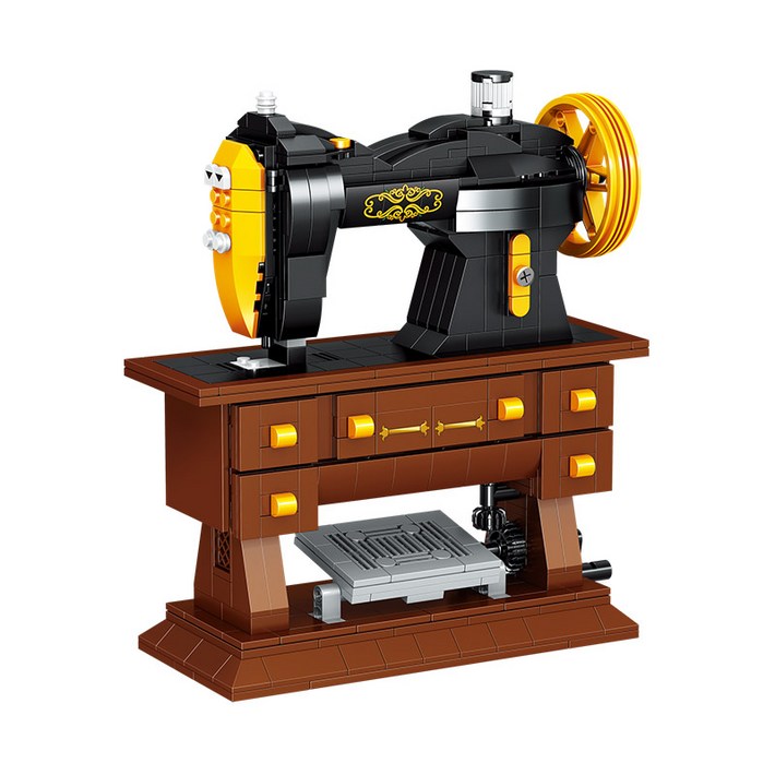 ZHEGAO 아토 고전 재봉틀 미니 나노블럭 00936LI