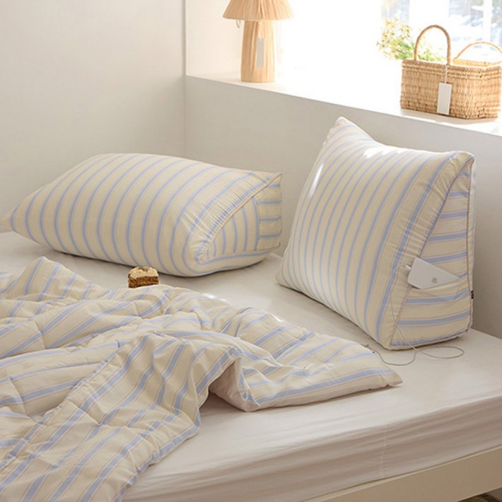 쉬즈홈 다용도 워싱 삼각 등받이쿠션 커버