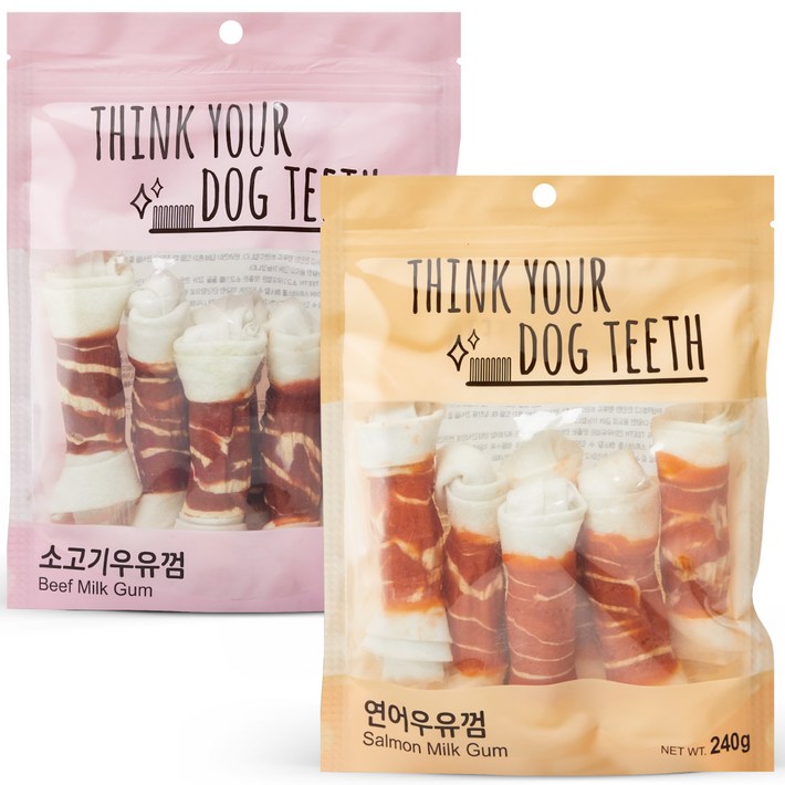 Think your dog teeth 소고기 6p  연어 6p 세트