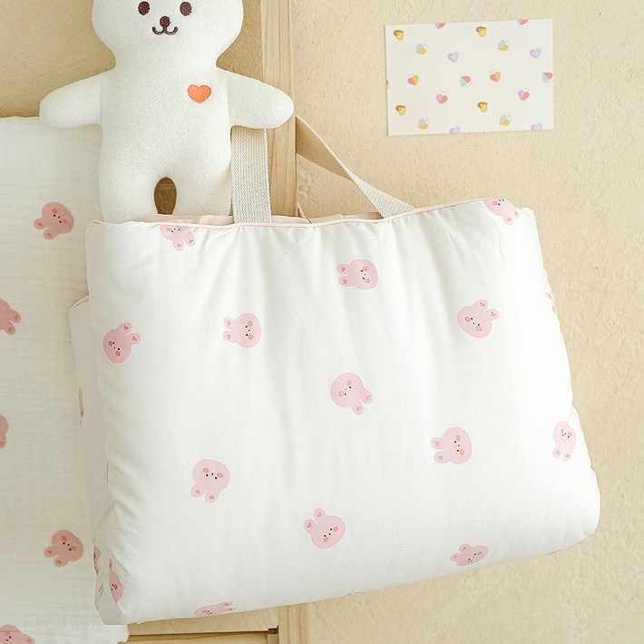 돗투돗 유아용 동물친구들 사계절용 양면 낮잠패드 분리형, 베이비바니