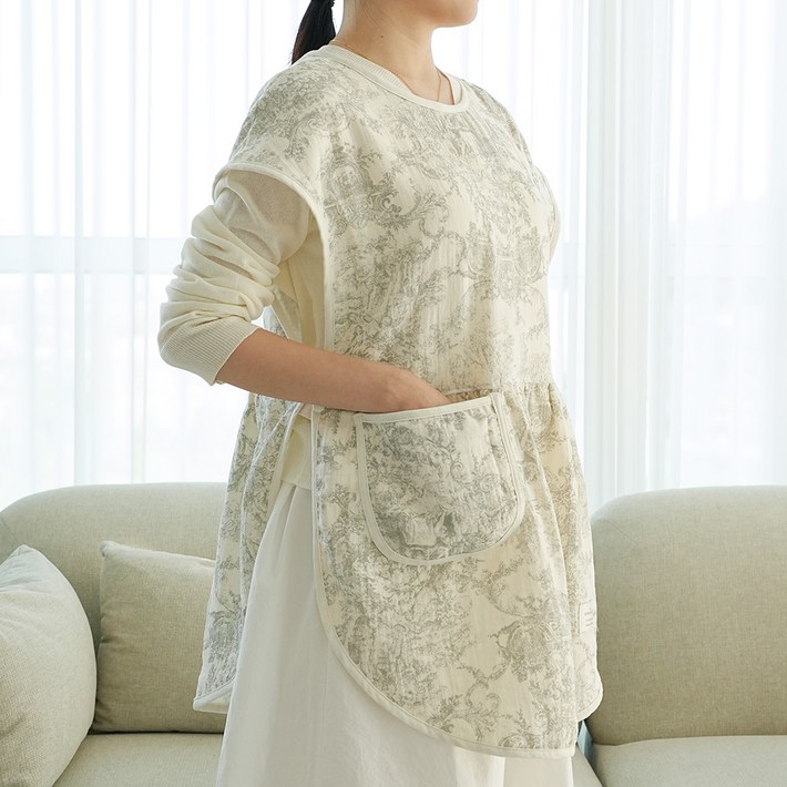 이몽 뜨왈드주이 엄마 턱받이 앞치마 그레이