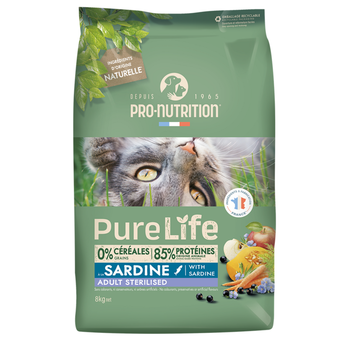 프리미엄 퓨어라이프 캣 중성화 피쉬 그레인프리 헤어볼케어 저지방 대용량 고양이사료, 1개, 8kg, 흰살생선