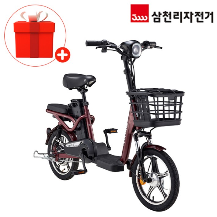 삼천리 2025 완조립 40.64cm16인치 팬텀 베스티아 플러스 파스 스로틀 스쿠터 전기 자전거, 블랙