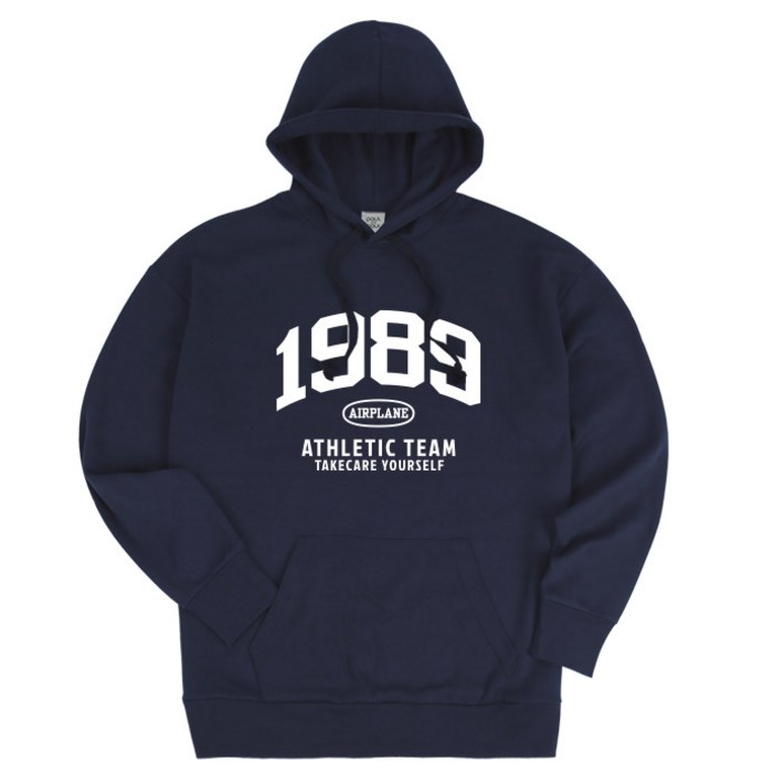 1989어센틱 레터링 오버핏 남여공용 후드티 빅사이즈 커플티