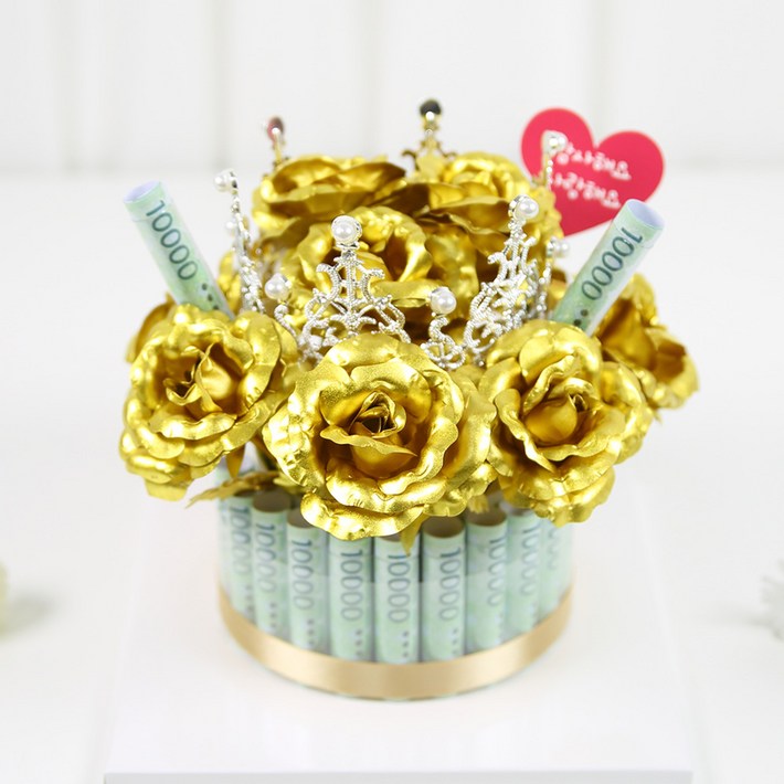 티아라 LED 비누꽃 용돈케이크 어버이날 부모님선물 용돈박스 꽃 기념일 칠순 생신 생일선물