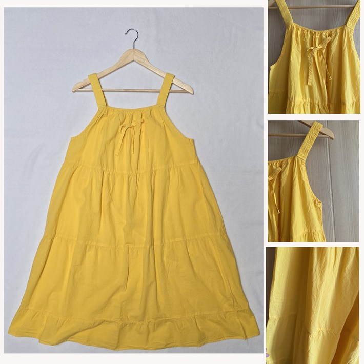 면100 아사 워싱 면 부드러운 여름 끈 원피스 빅사이즈 엄마 홈웨어 실내복