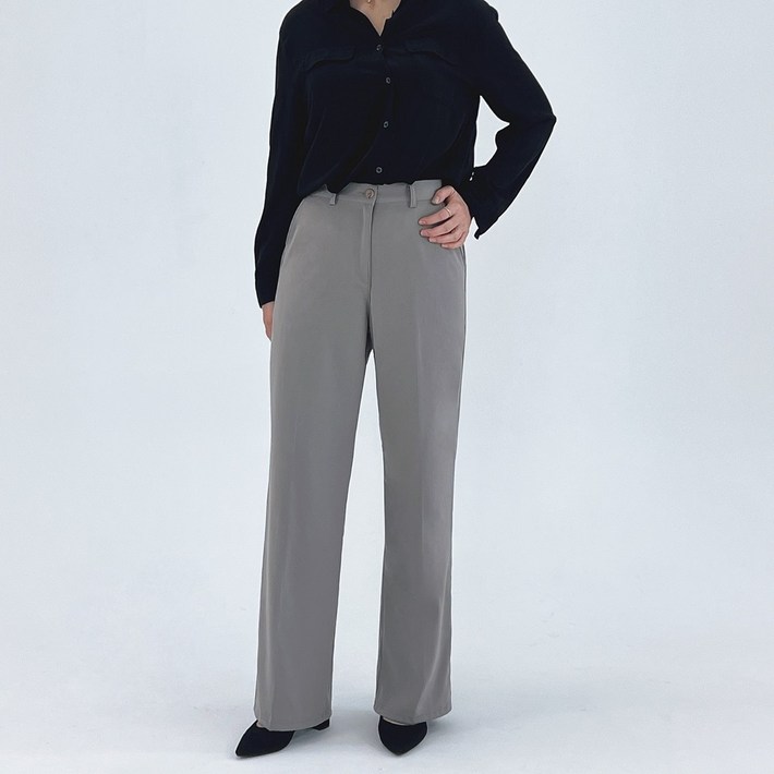 국산 3단 기장 여성 슬랙스 바지 와이드 팬츠 키큰녀 키작녀 바지