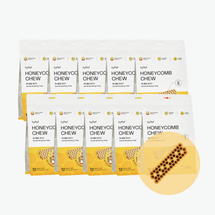 바이레프 허니콤츄 S 강아지 치석제거 덴탈껌, 10개, 치킨
