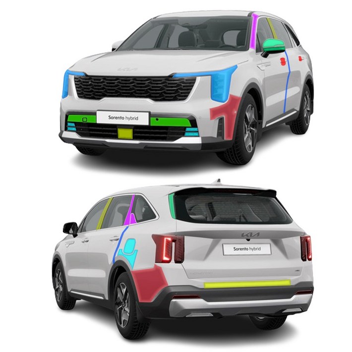 스킨엑스 쏘렌토 MQ4 페이스리프트 외장필수패키지C PPF 차량보호필름, 1개, 쏘렌토 MQ4 페이스리프트