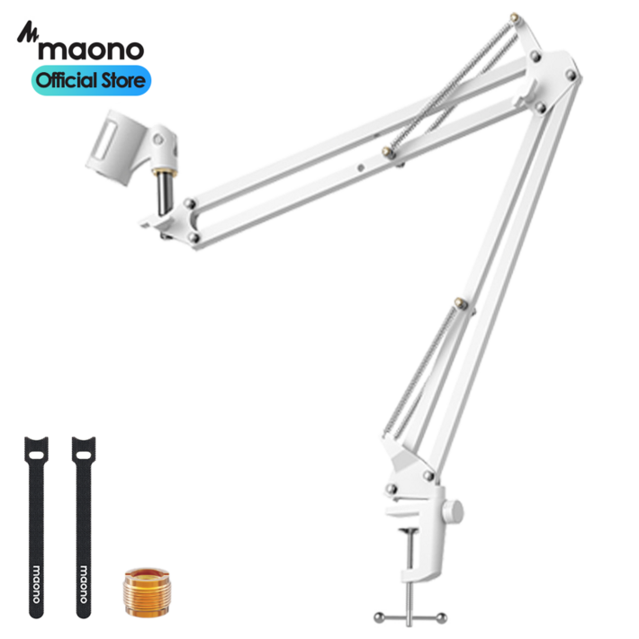 마오노 BA20 붐암 스탠드 마이크 굴절 탁상용 2관절형 블랙 화이트
