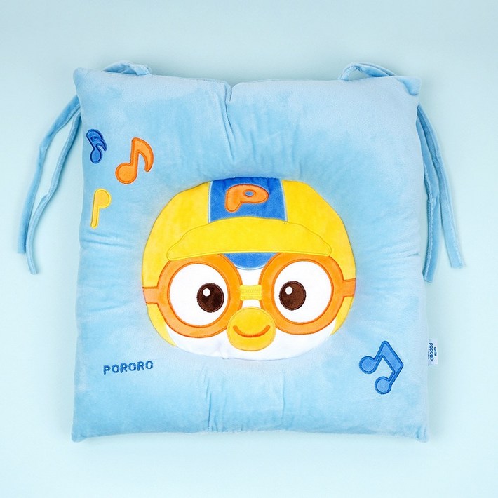 뽀로로 방석 두꺼운 키높이 방석 사각 좌식 의자 방석 학교 쿠션