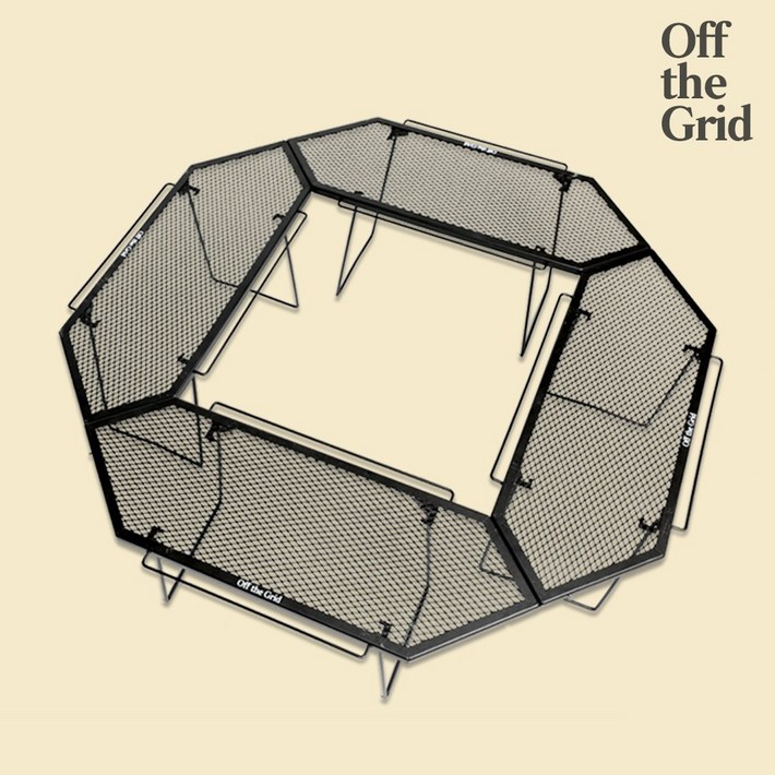 오프더그리드 아이언 헥사곤 메쉬 그릴 캠핑 화로대 테이블 2개 OfftheGrid, 블랙2P 오프더그리드 아이언 헥사곤 메쉬 그릴 캠핑 화로대 테이블 2개 OfftheGrid, 블랙2P