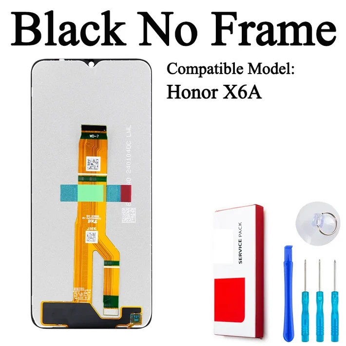 호환 화웨이 호환 아너 X6A 용 프리미엄 LCD 디스플레이 터치 스크린 디지타이저 패널 어셈블리 프레임 포
