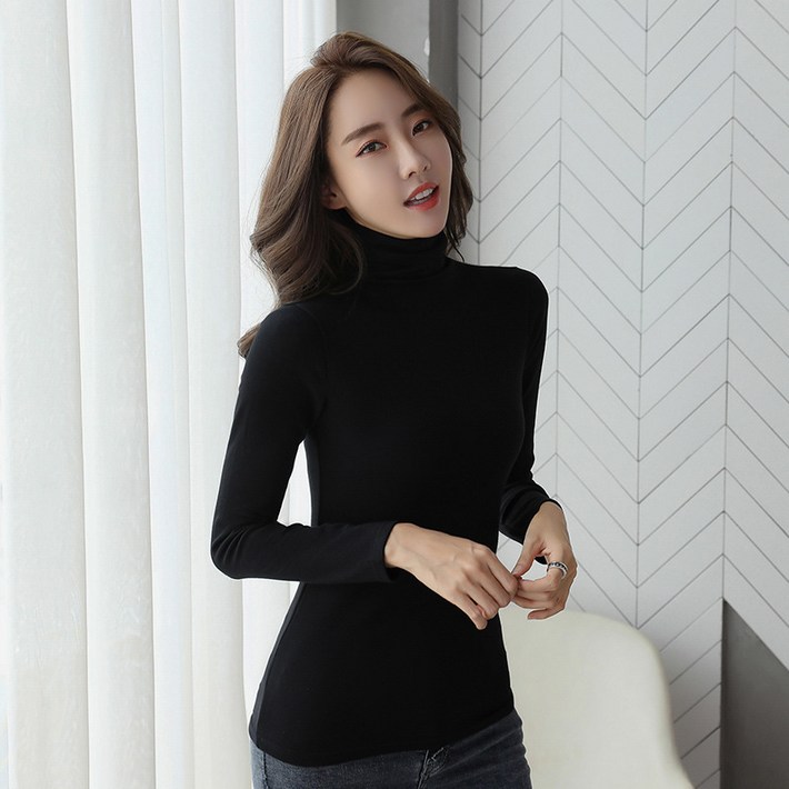 지시크릿 가을 겨울 무지 기모 목폴라 긴팔 티셔츠 지시크릿 가을 겨울 무지 기모 목폴라 긴팔 티셔츠