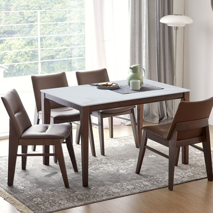 베스트리빙 루마니아 빈츠 포세린 12T 통세라믹 12001400 4인용 와이드 세라믹 식탁 테이블 세트의자4개의자2개벤치형4colors 2size