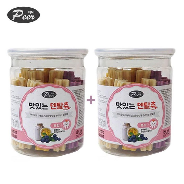 강아지 덴티스츄 가수분해껌 혼합2통 말랑츄 개뼈다귀 개껌