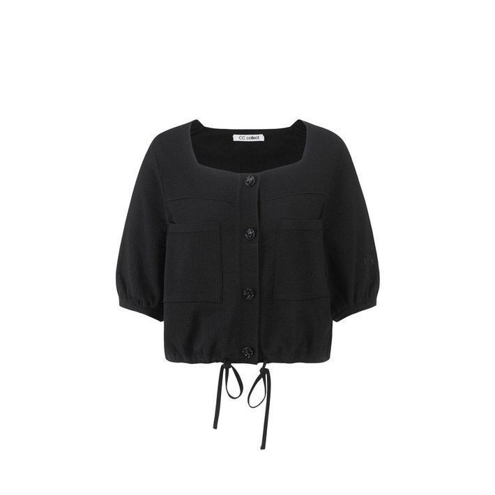 씨씨콜렉트 중계점 스퀘어넥 스트링 니트 가디건 C242KSL033