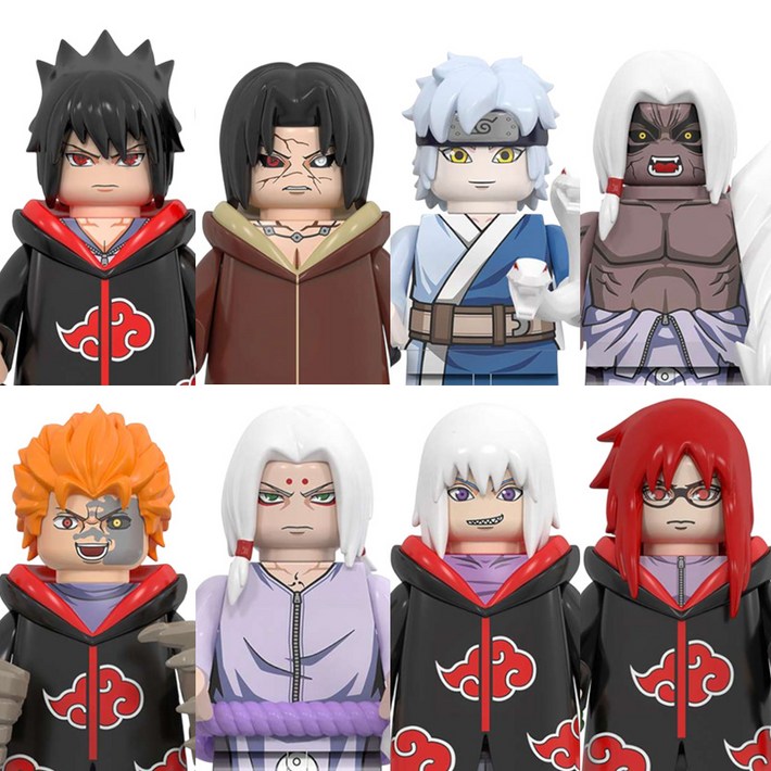 나루토 닌자액션 애니 캐릭터 호환블럭 브릭미니피규어 컬렉션 취미수집장식컬렉션용 커스텀 호환 블록피규어 8종 시리즈 03