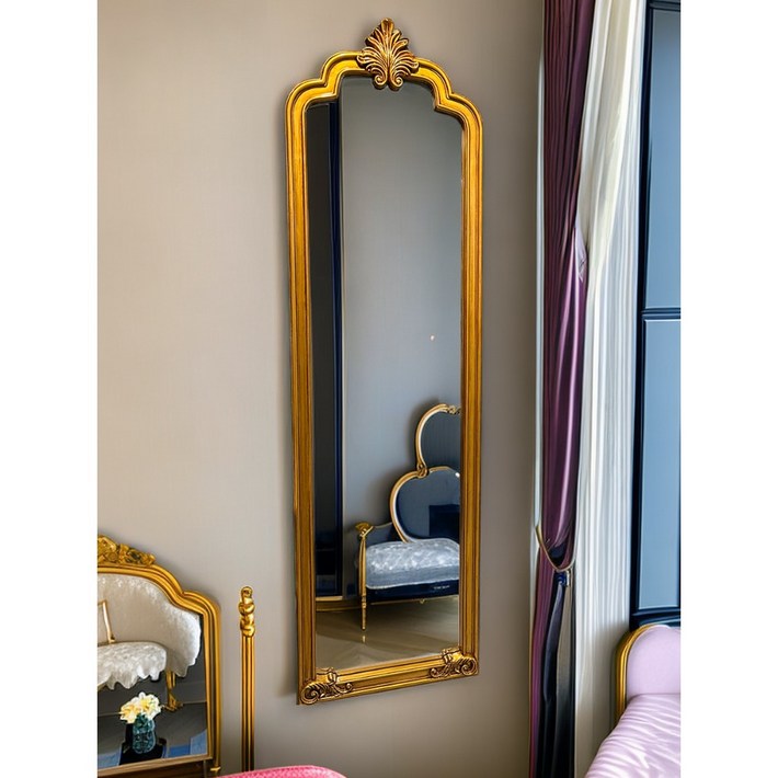 유럽풍 전신거울 벽걸이형 조각 드레싱 앤틱 인테리어 소품 포토존
