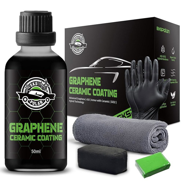 자동차용 그래핀 세라믹 코팅 50ML 자동 디테일 투명 소수성 나노 키트 위한 10H 자동차 세차 페인트 보정 적용
