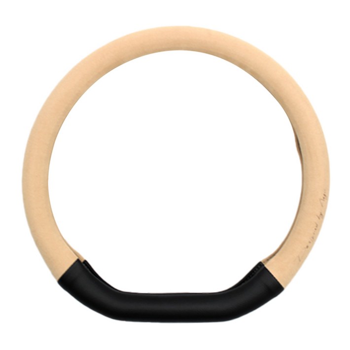 이지스 그립 소프트 자동차 가죽극세사 핸들커버 D컷, 베이지