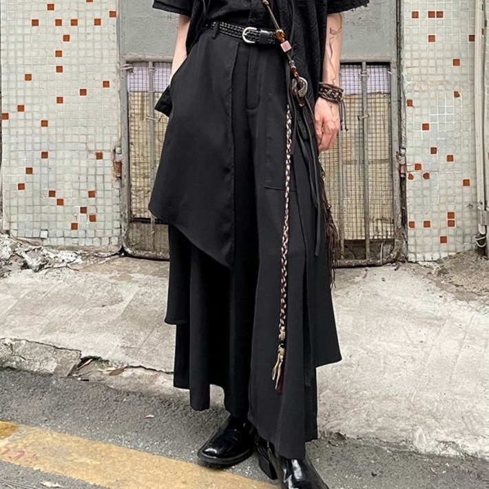 헤밀리언 랩스커트 에스닉 와이드 슬랙스