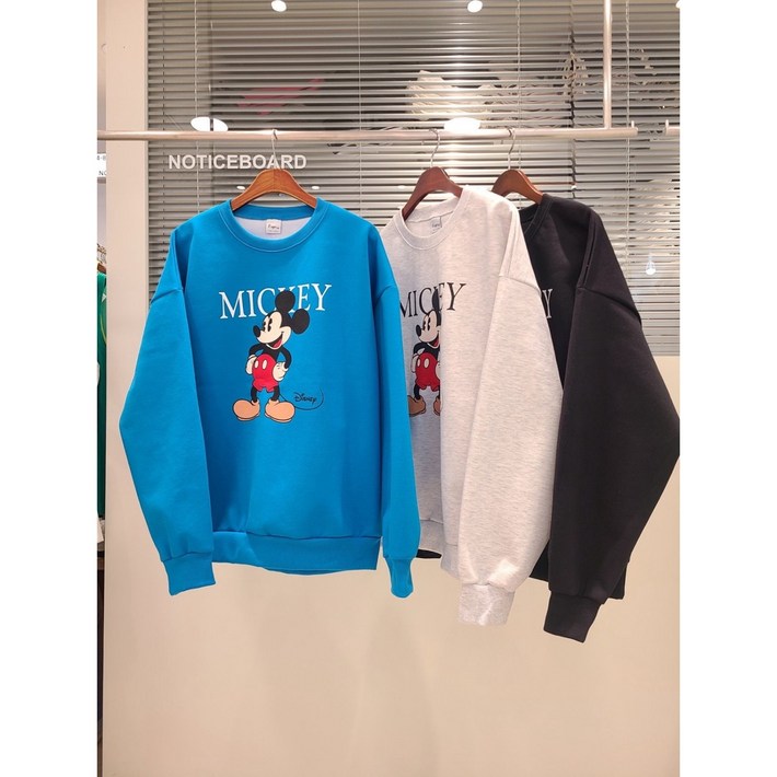 디즈니 캐릭터 미키마우스 이중지 맨투맨