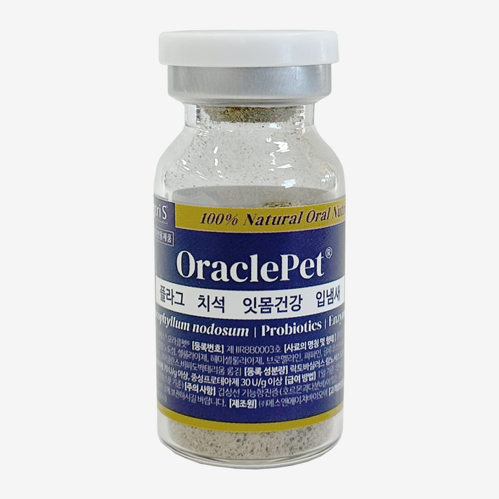 오라클펫 강아지 고양이 구강영양제 치석방지 플라그제거 입냄새완화 잇몸염증예방 치주염예방 구내염예방 뿌려먹는 가루치약 노도섬 구강유산균