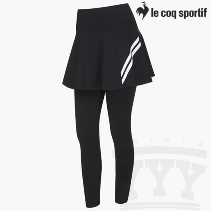 르꼬끄 슬림핏 기모 스커트 레깅스 QO422TPFO6 BLK