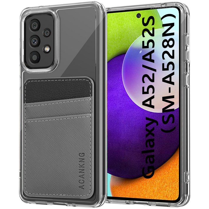 아칸크 삼성 갤럭시 S23 울트라 SMS918N 가죽 카드 포켓 변색방지 투명 슬림 젤하드 범퍼 휴대폰 케이스지문인식 보호필름 풀세트