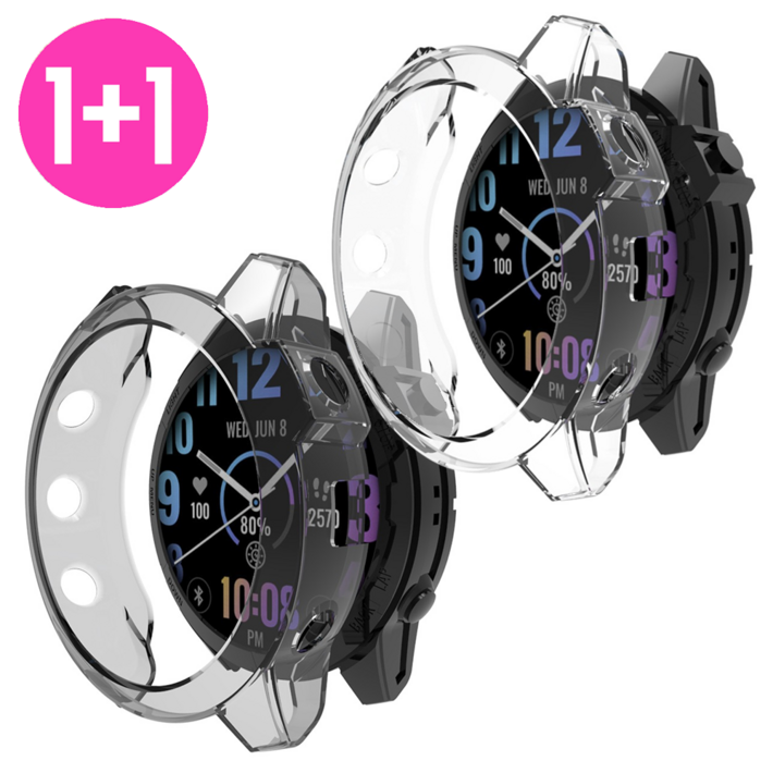 아야 11 가민 피닉스 7X7X solar 솔라 호환 사이드 보호 젤리 케이스, 11투명, 2개