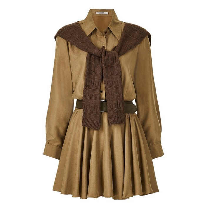 블루레이스 블루레이스 머플러벨트SET 스웨이드 원피스B5W1OP3101