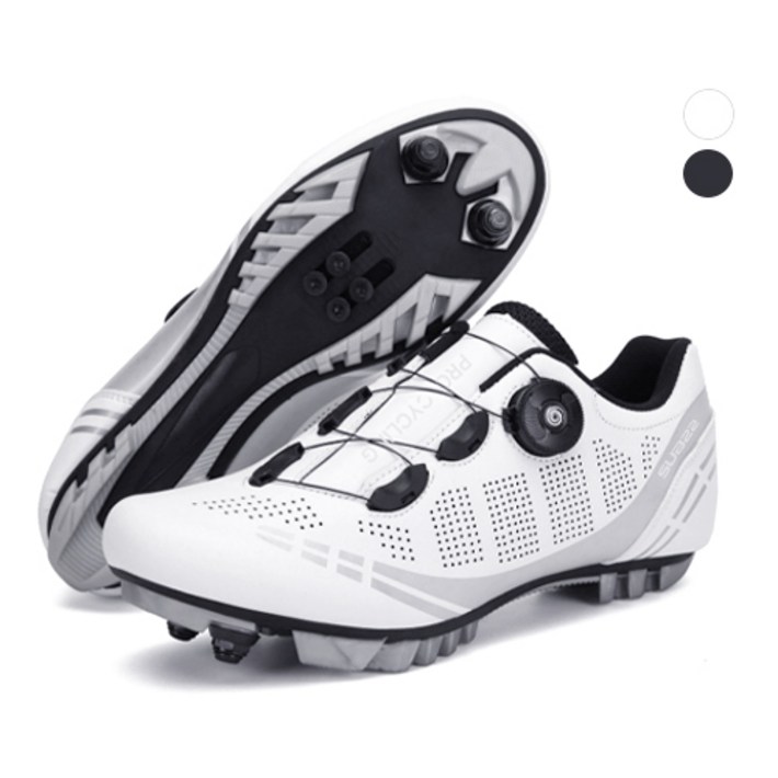 SUB22 경량 MTB 클릿슈즈 산악자전거 신발 고급형, 270, 화이트