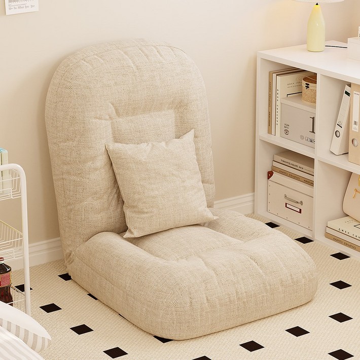 아르디스 등받이 각도조절 좌식의자, 아이보리, 1세트